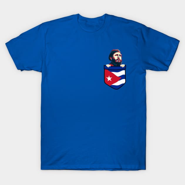 Fidel Castro Cuba Chest Pocket T-Shirt by Nerd_art